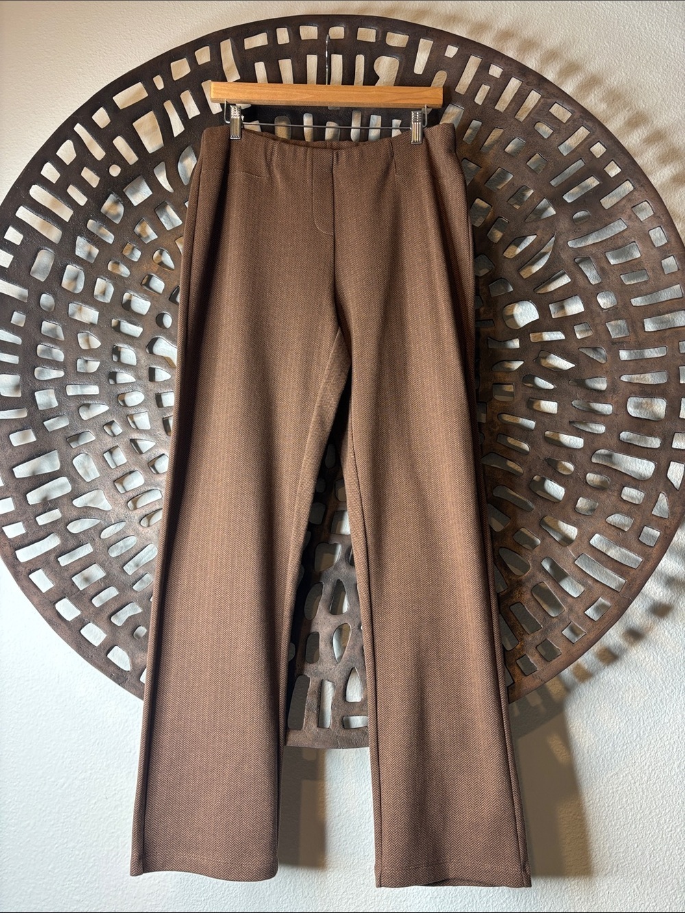 🤎 Brown Pull On Straight Leg Pants Women’s Large Career Stretch Kettlewell 🤎